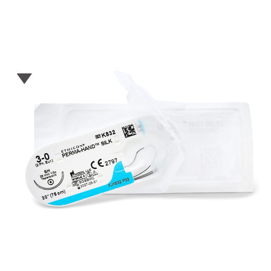 Suture Silk In Seta Ago Dorso Tagliente