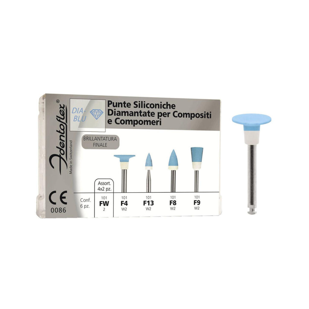 Punte Siliconiche Diamantate Dia Blu